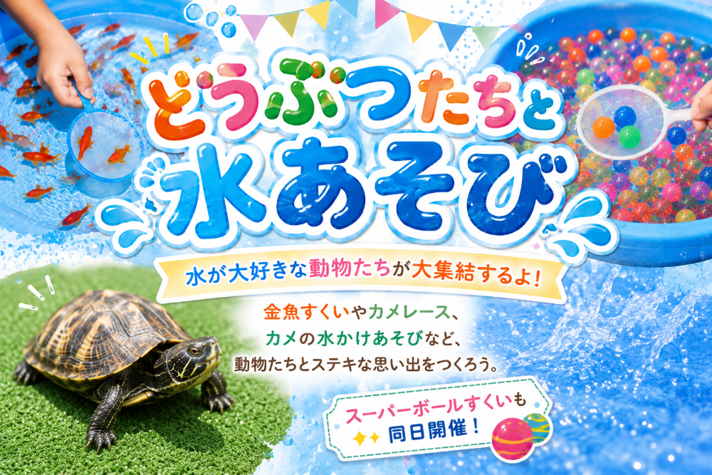 どうぶつたちと水あそび_三郷ハウジングステージ